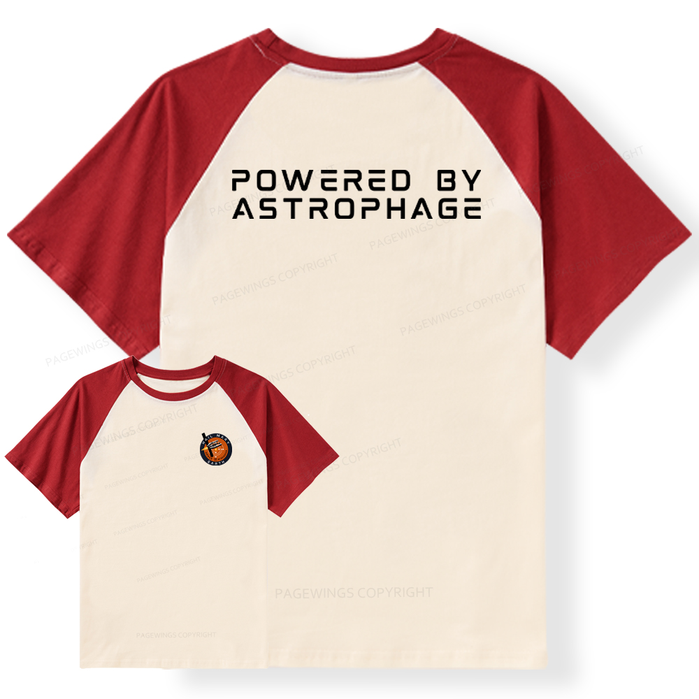 Pagewings Powered By Astrophage Raglan T-shirt