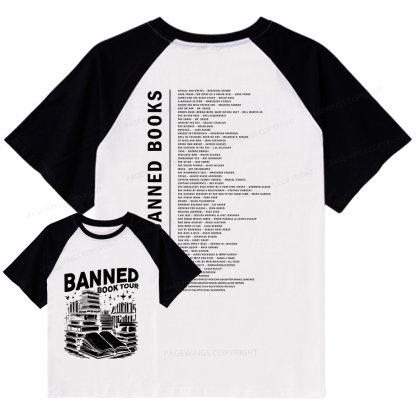 Pagewings Banned Book Raglan T-shirt