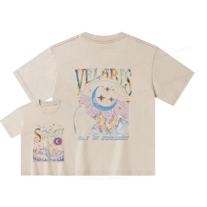 Pagewings Velaris City Of Starlight ACOTAR Two-Sided Unisex Kids Washed T-shirt