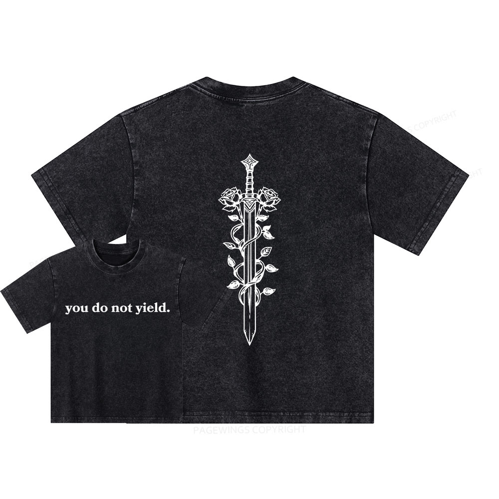 Pagewings You Do Not Yield Unisex Kids Washed T-shirt