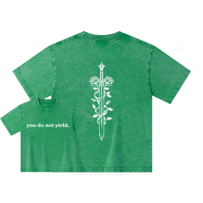 Pagewings ou Do Not Yield Unisex Kids Washed T-shirt