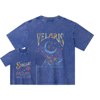 Pagewings Velaris City Of Starlight ACOTAR Two-Sided Unisex Kids Washed T-shirt