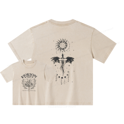 Pagewings Fourth Wing Unisex Kids Washed T-shirt