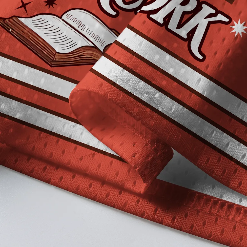 Pagewings Born To Read Forced To Work Unisex Mesh Jersey