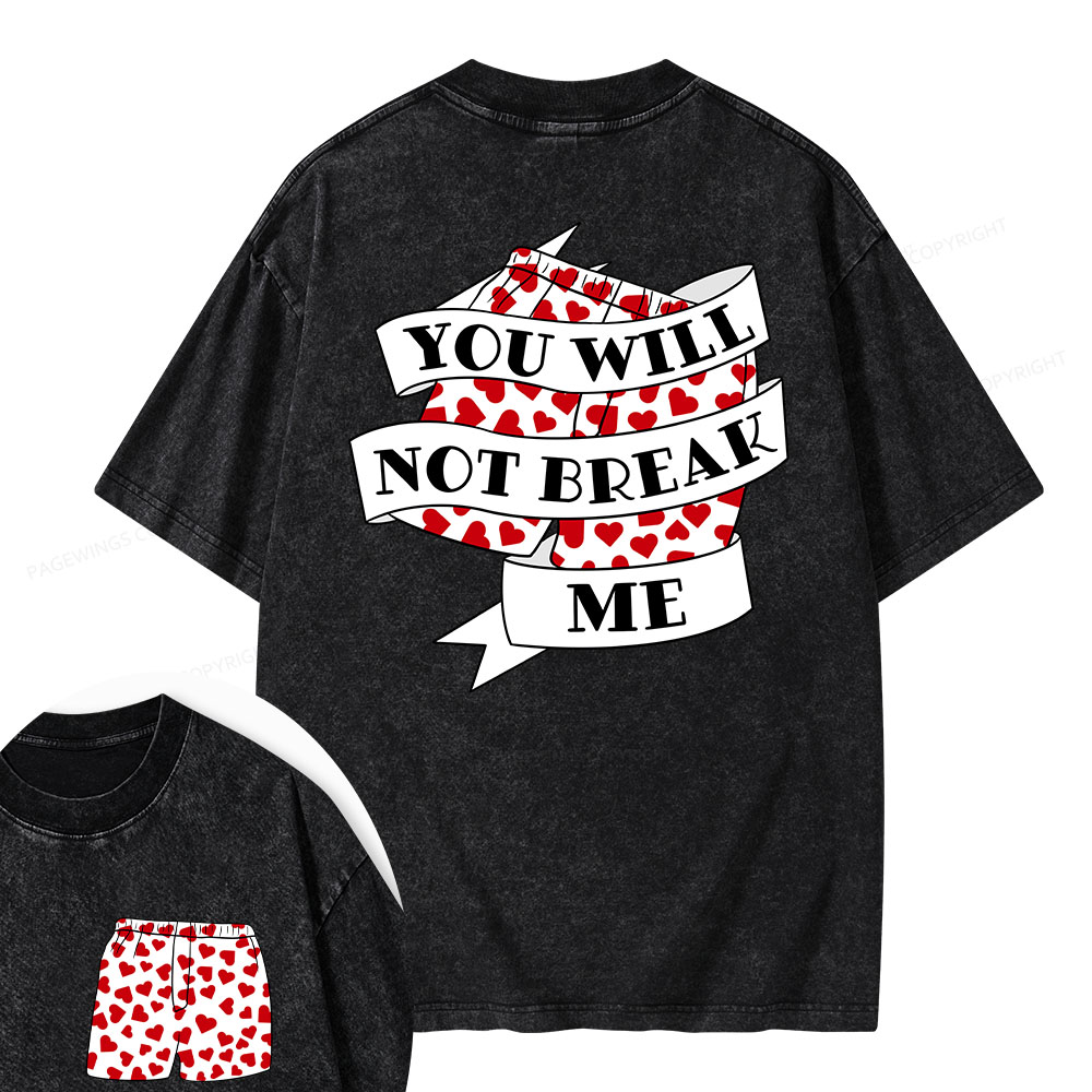 Pagewings You Will Not Break Me Unisex Washed T-shirt