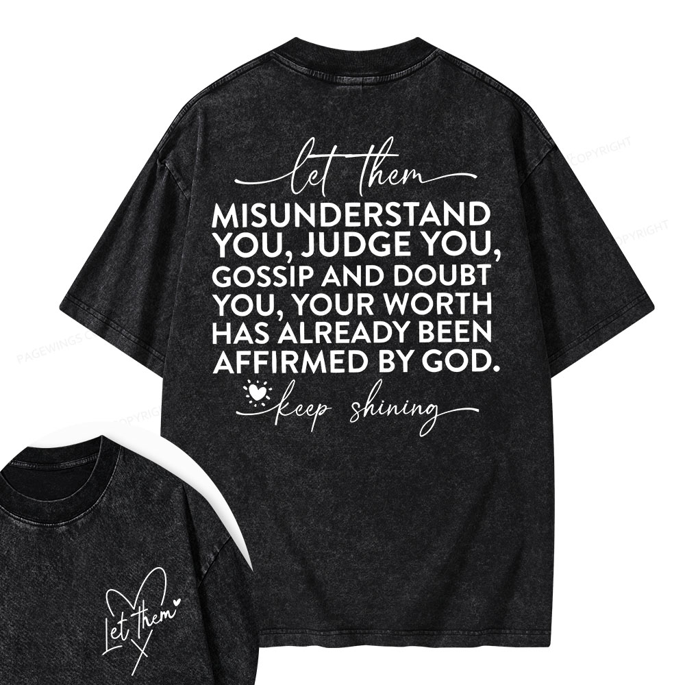 Pagewings Let Them Unisex Washed T-shirt