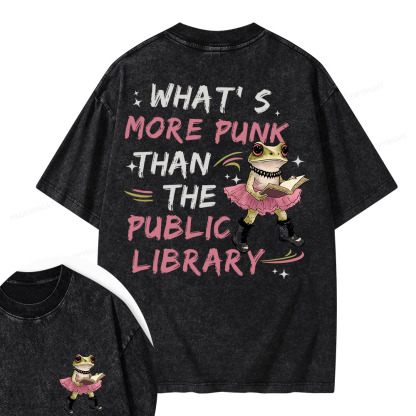 Pagewings What's More Punk Than The Public Library Unisex Washed T-shirt