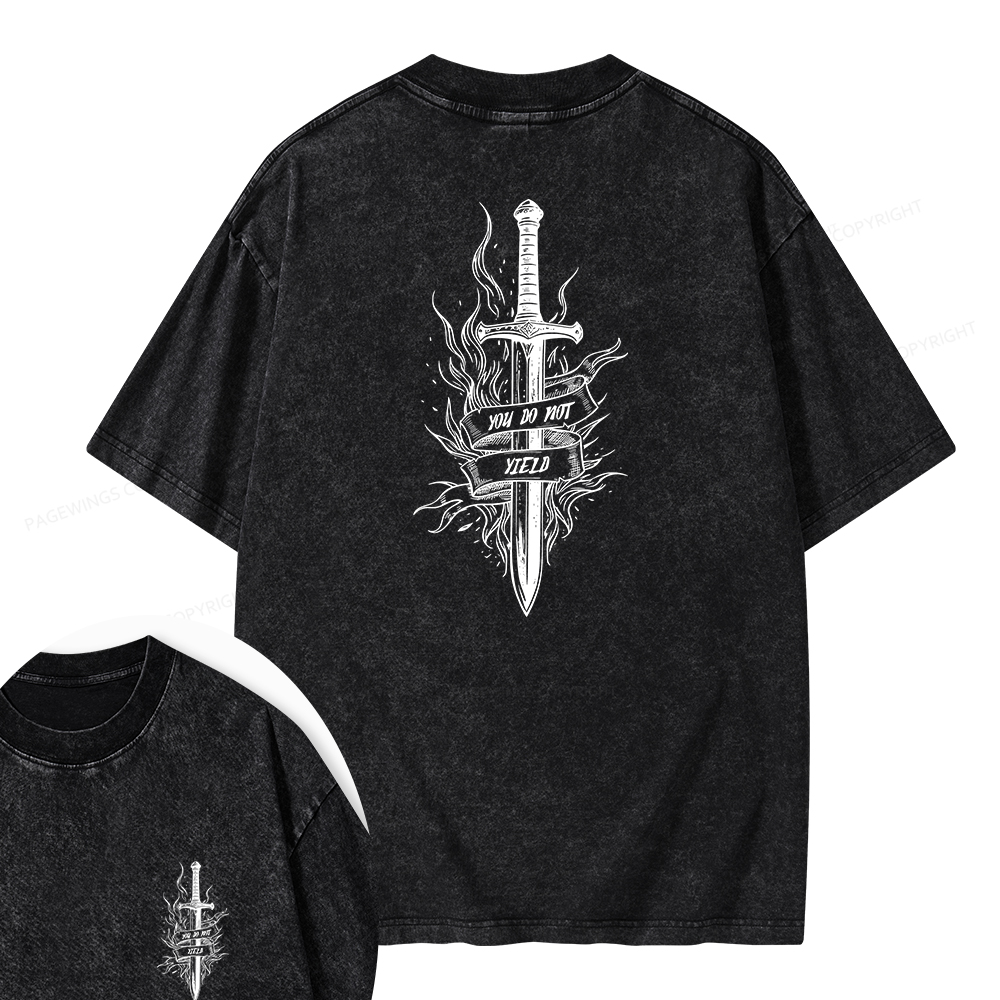 Pagewings You do Not Yield Unisex Washed T-shirt