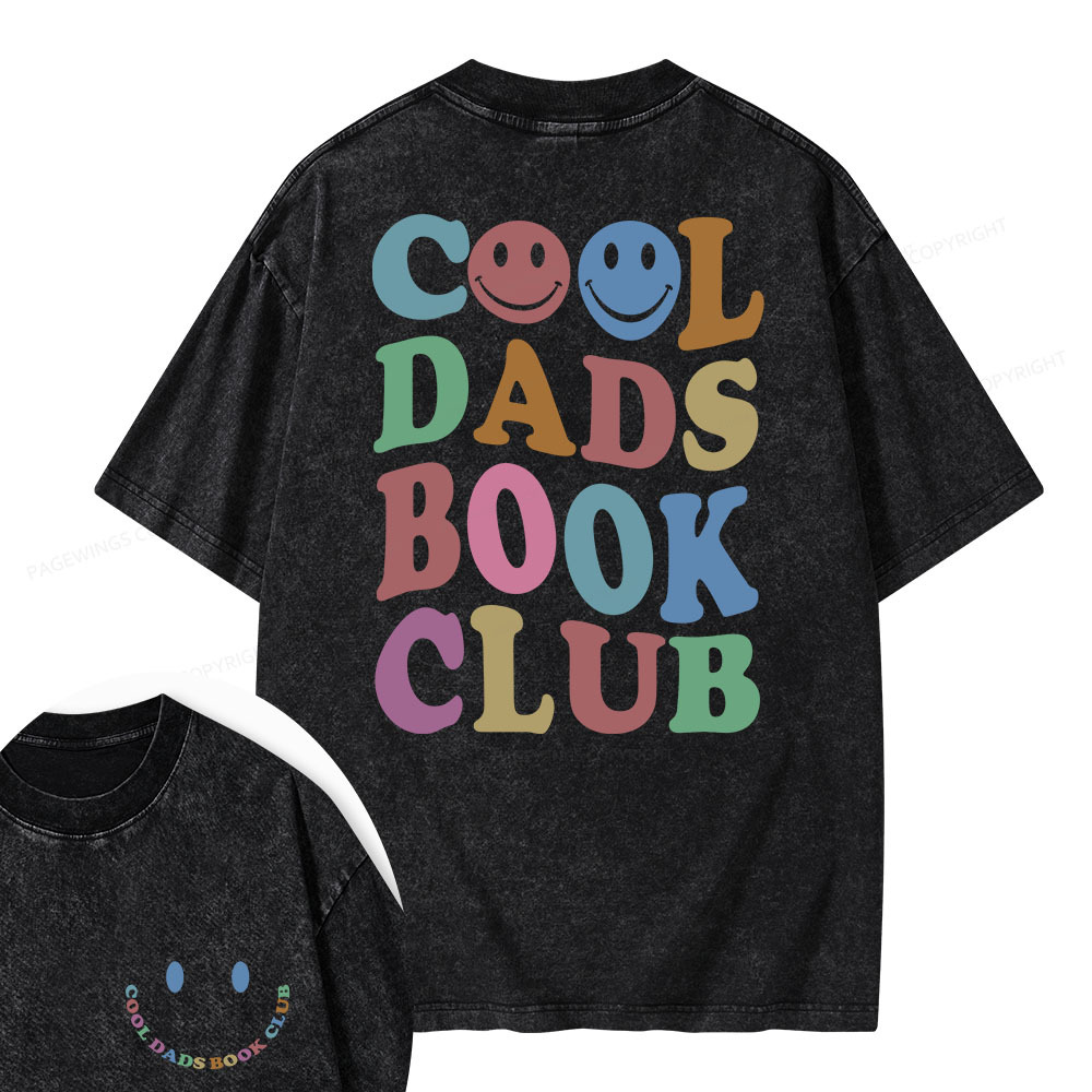 Pagewings Cool Dads Book Club Unisex Washed T-shirt