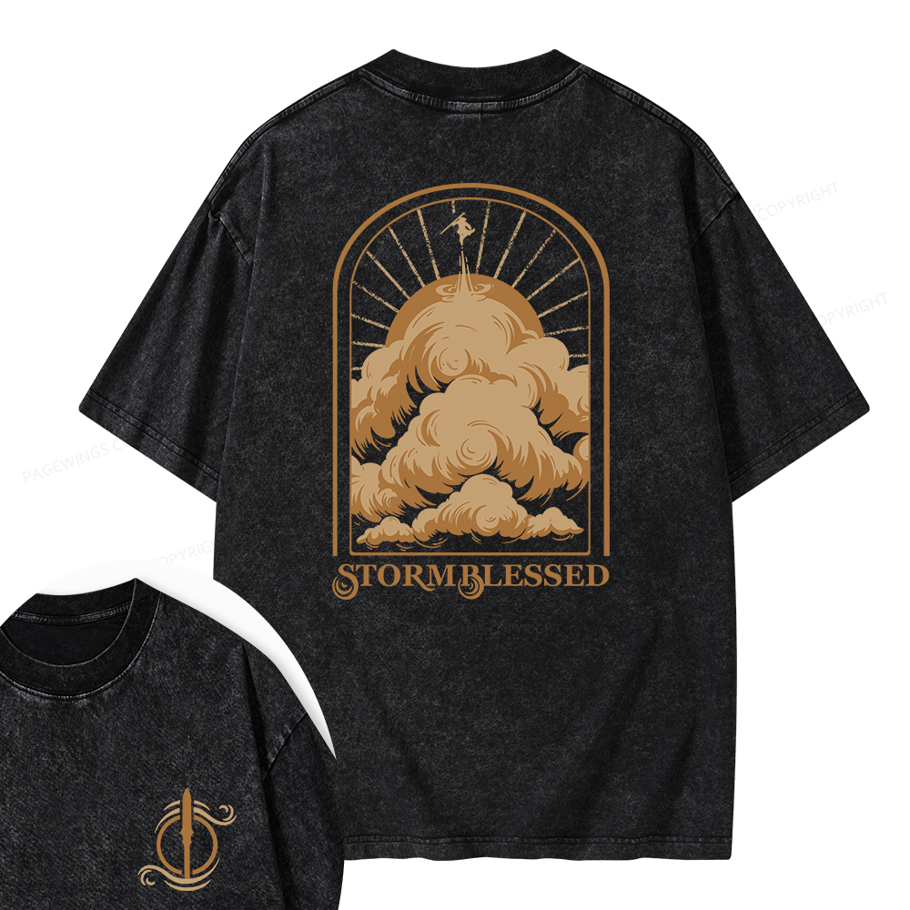 Pagewings Stormblessed Unisex Washed T-shirt