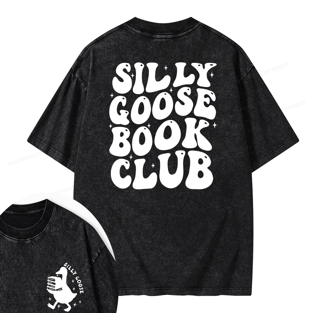 Pagewings Silly Goose Book Club Unisex Washed T-shirt