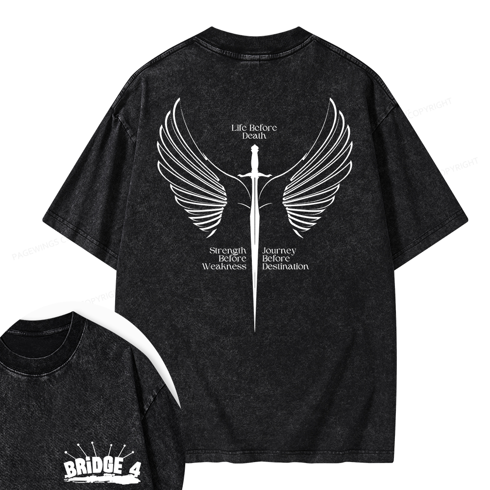 Pagewings Bridge 4 Unisex Washed T-shirt