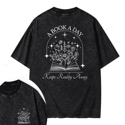 Pagewings A Book a Day Unisex Washed T-shirt