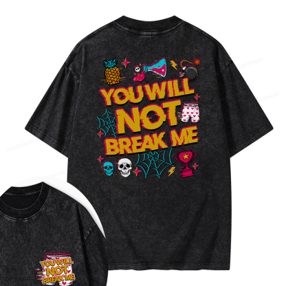 Pagewings You Will Not Break Me Unisex Washed T-shirt