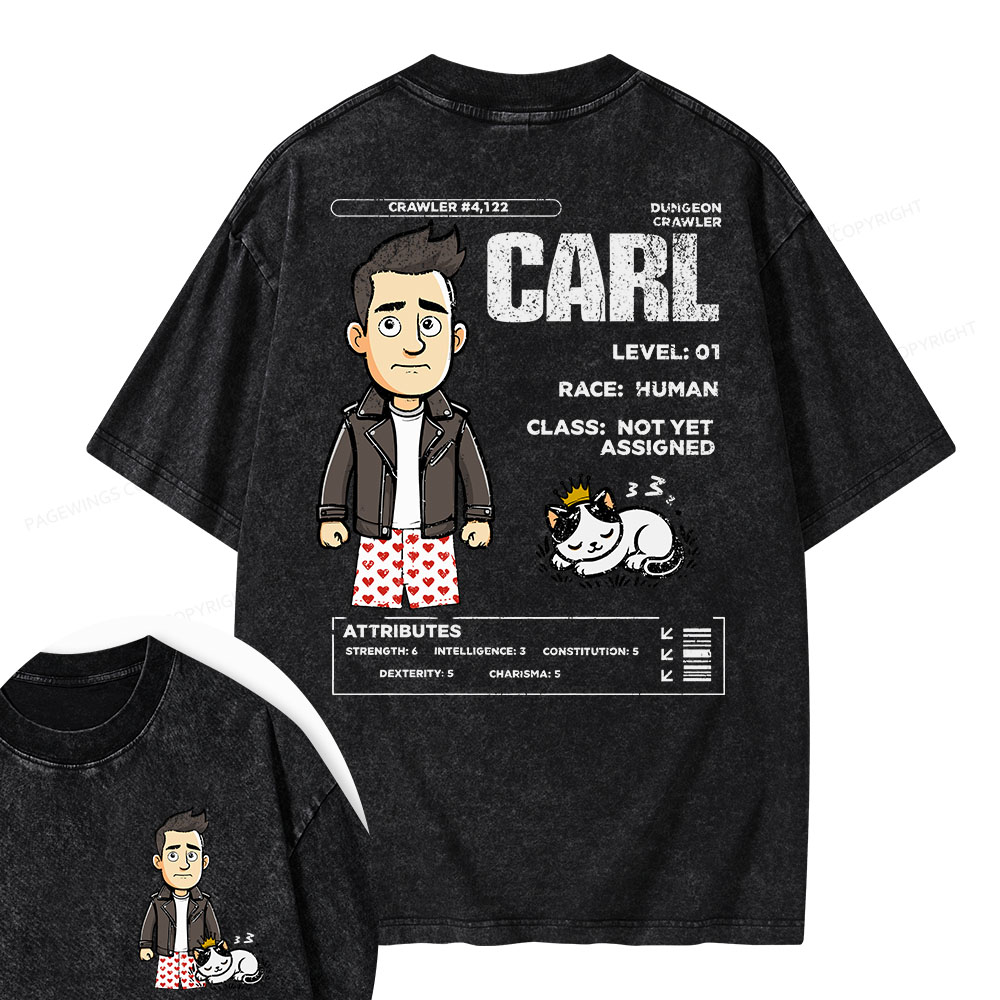 Pagewings Dungeon Crawler Unisex Washed T-shirt