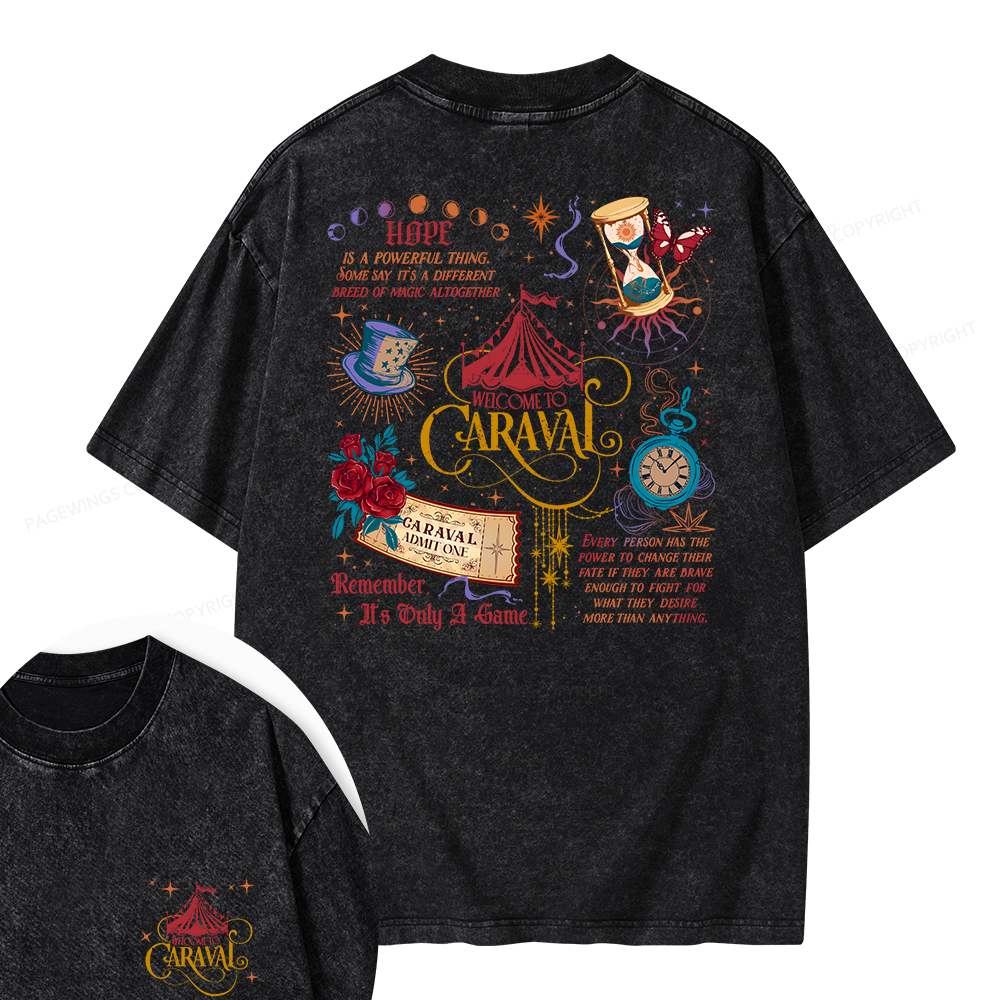 Pagewings Bookish Fantasy Unisex Washed T-shirt