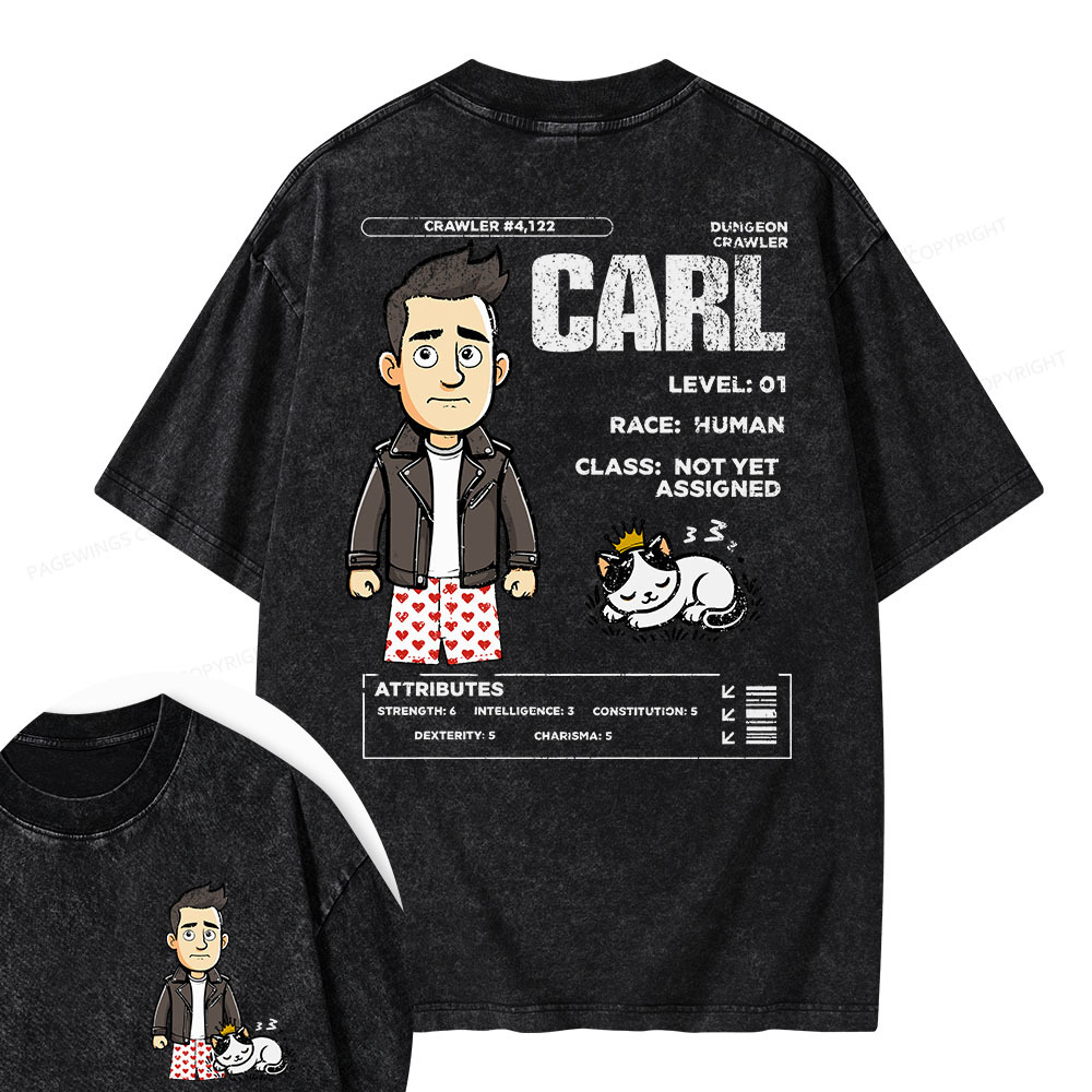 Pagewings Dungeon Crawler Unisex Washed T-shirt