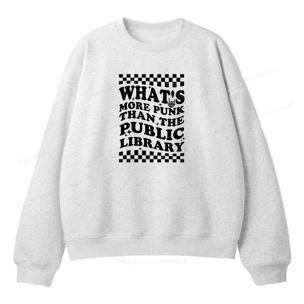 Pagewings Punk The Public Library Unisex Fleece Sweatshirt Set 