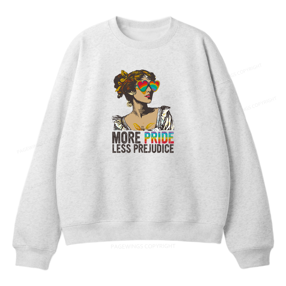 Pagewings More Pride Less Prejudice Unisex Fleece Sweatshirt Set 