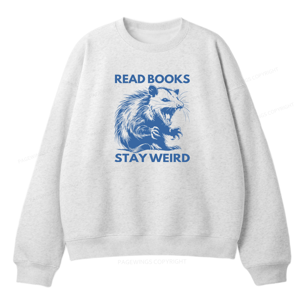 Pagewings Read Books Stay Weird Unisex Fleece Sweatshirt Set 