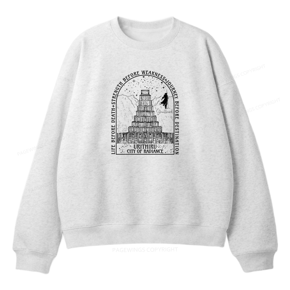 Pagewings Life Before Death Strength Before Weakness Unisex Fleece Sweatshirt Set 