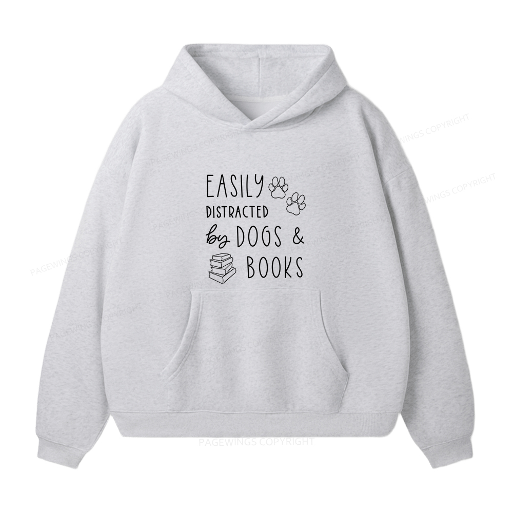 Pagewings Dogs And Books Unisex Fleece Hoodie Set
