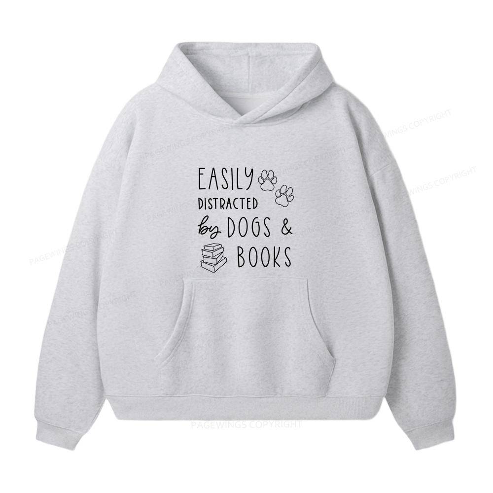 Pagewings Dogs And Books Unisex Fleece Hoodie Set