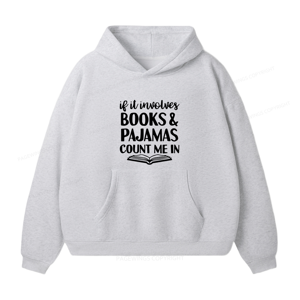 Pagewings Books And Pajamas Unisex Fleece Hoodie Set