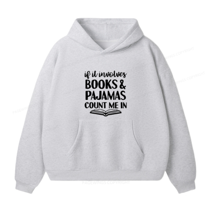 Pagewings Books And Pajamas Unisex Fleece Hoodie Set