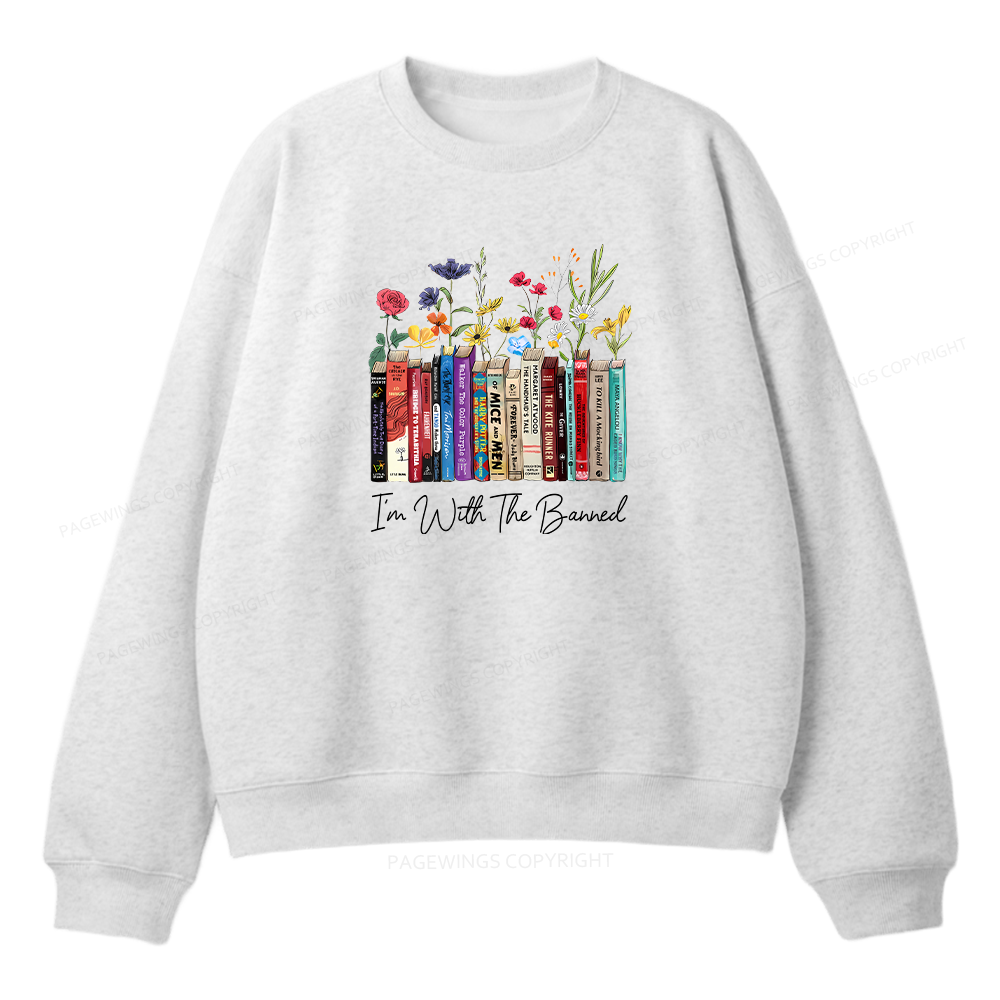 Pagewings  I'm With The Banned Flowers Unisex Fleece Sweatshirt Set 