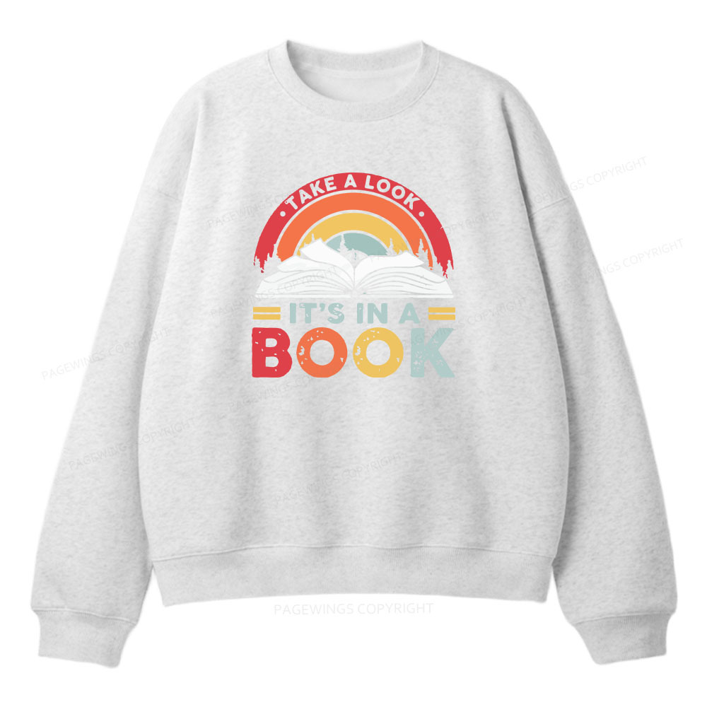 Pagewings Take A Look It's In A Book Unisex Fleece Sweatshirt Set 