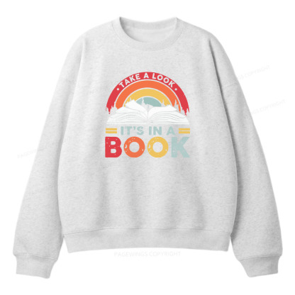 Pagewings Take A Look It's In A Book Unisex Fleece Sweatshirt Set 