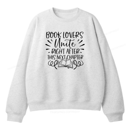 Pagewings Book Lovers Unite Unisex Fleece Sweatshirt Set 