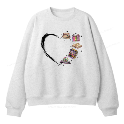 Pagewings Book Lover Unisex Fleece Sweatshirt Set 