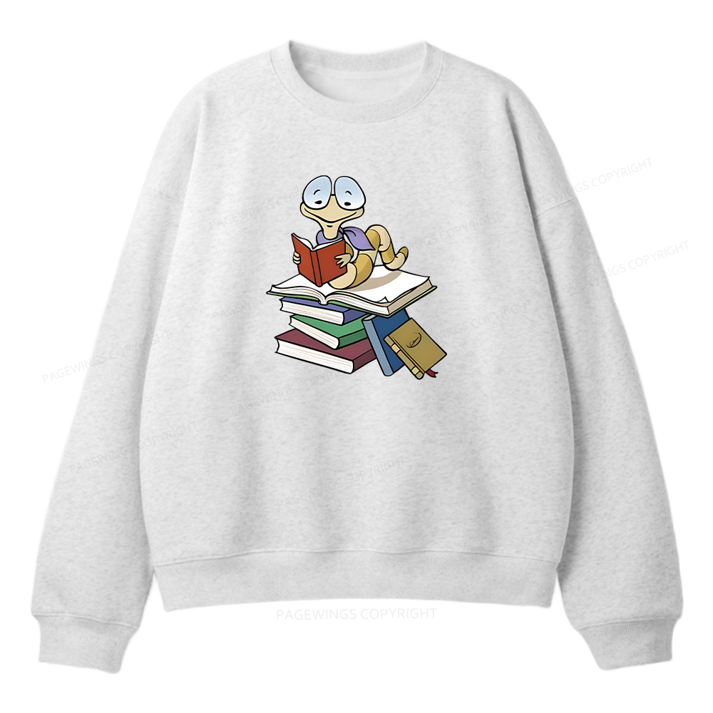 Pagewings Reading Snail and Book Unisex Fleece Sweatshirt Set 