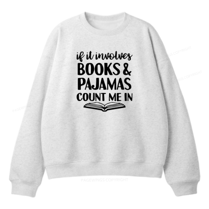 Pagewings Books And Pajamas Unisex Fleece Sweatshirt Set 