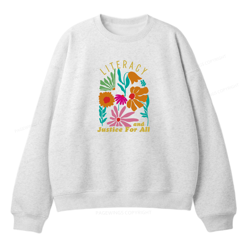 Pagewings Literacy And Justice Unisex Fleece Sweatshirt Set 