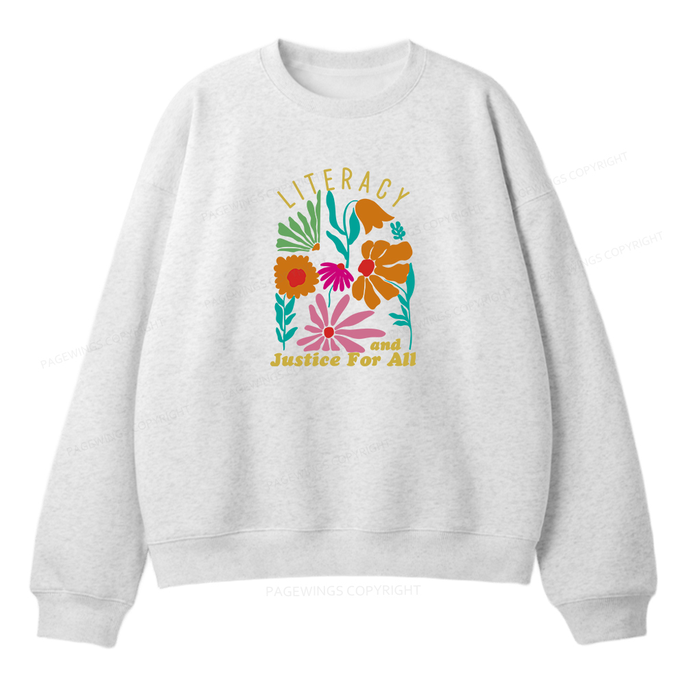 Pagewings Literacy And Justice Unisex Fleece Sweatshirt Set 