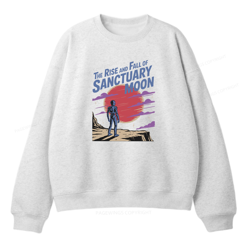 Pagewings The Rise And Fall Of Sanctuary Moon Unisex Fleece Sweatshirt Set 