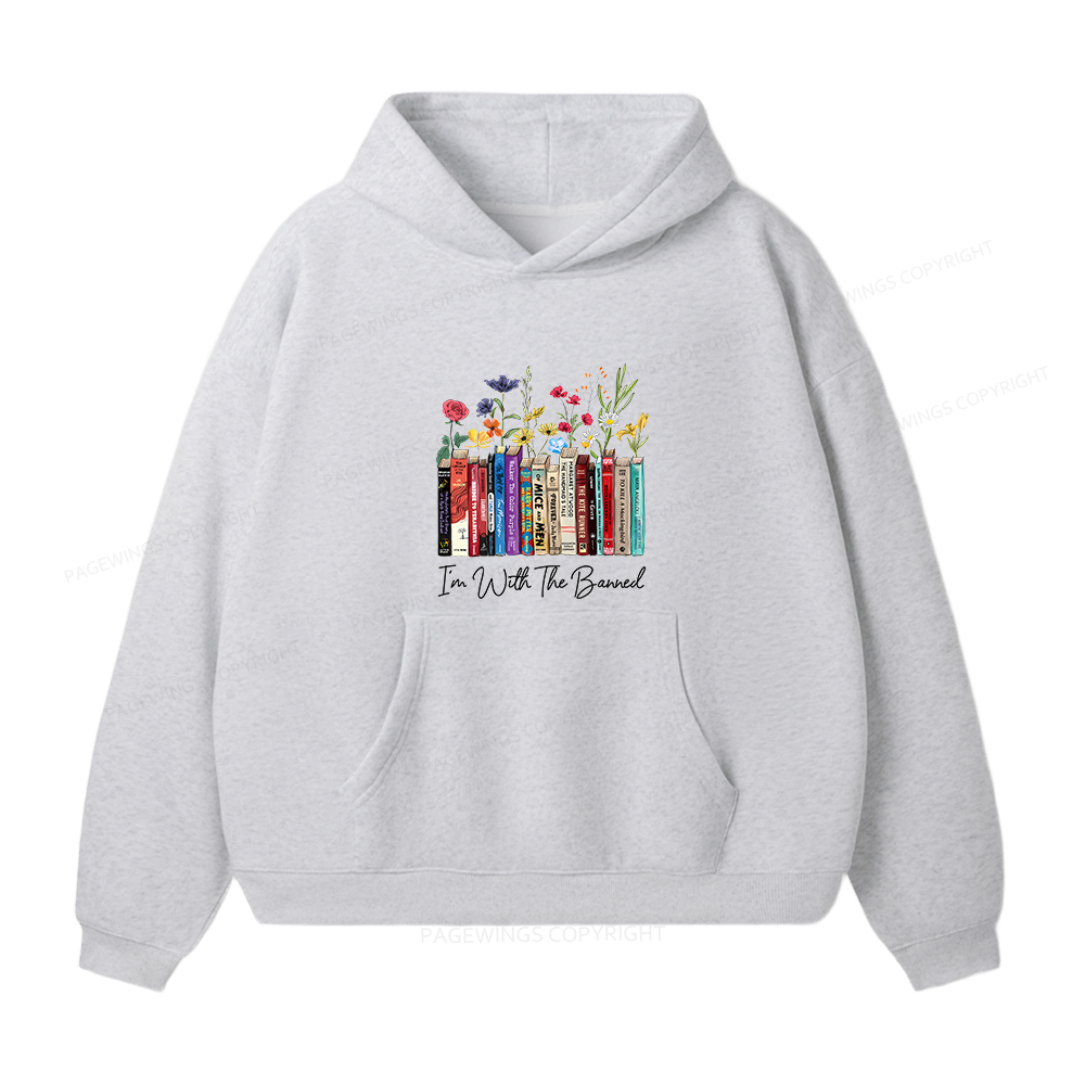 Pagewings I'm With The Banned Flowers Unisex Fleece Hoodie Set