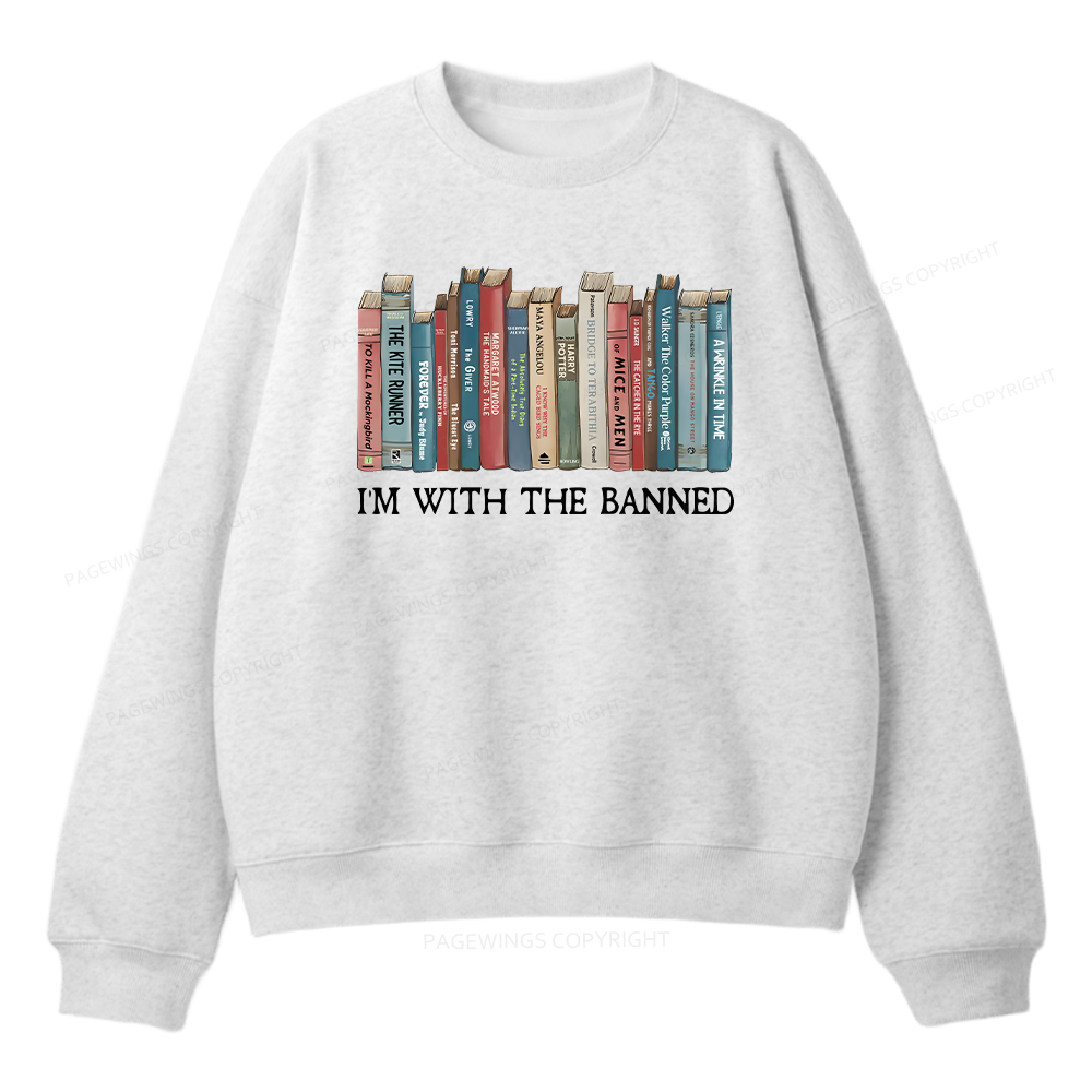 Pagewings I'm With The Banned Unisex Fleece Sweatshirt Set 