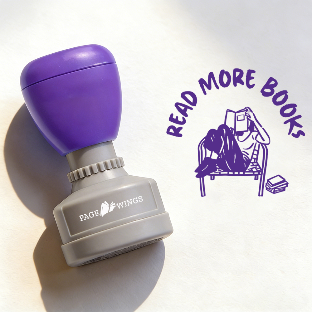 Pagewings Read More Books Stamp