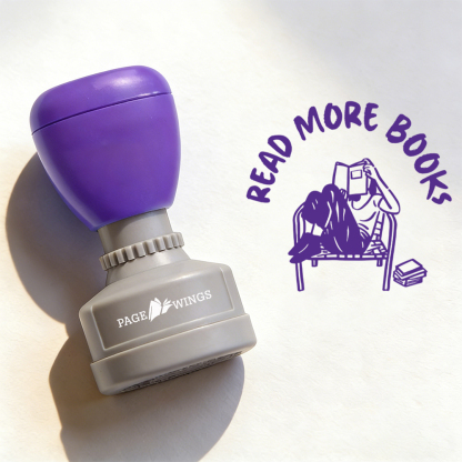 Pagewings Read More Books Stamp