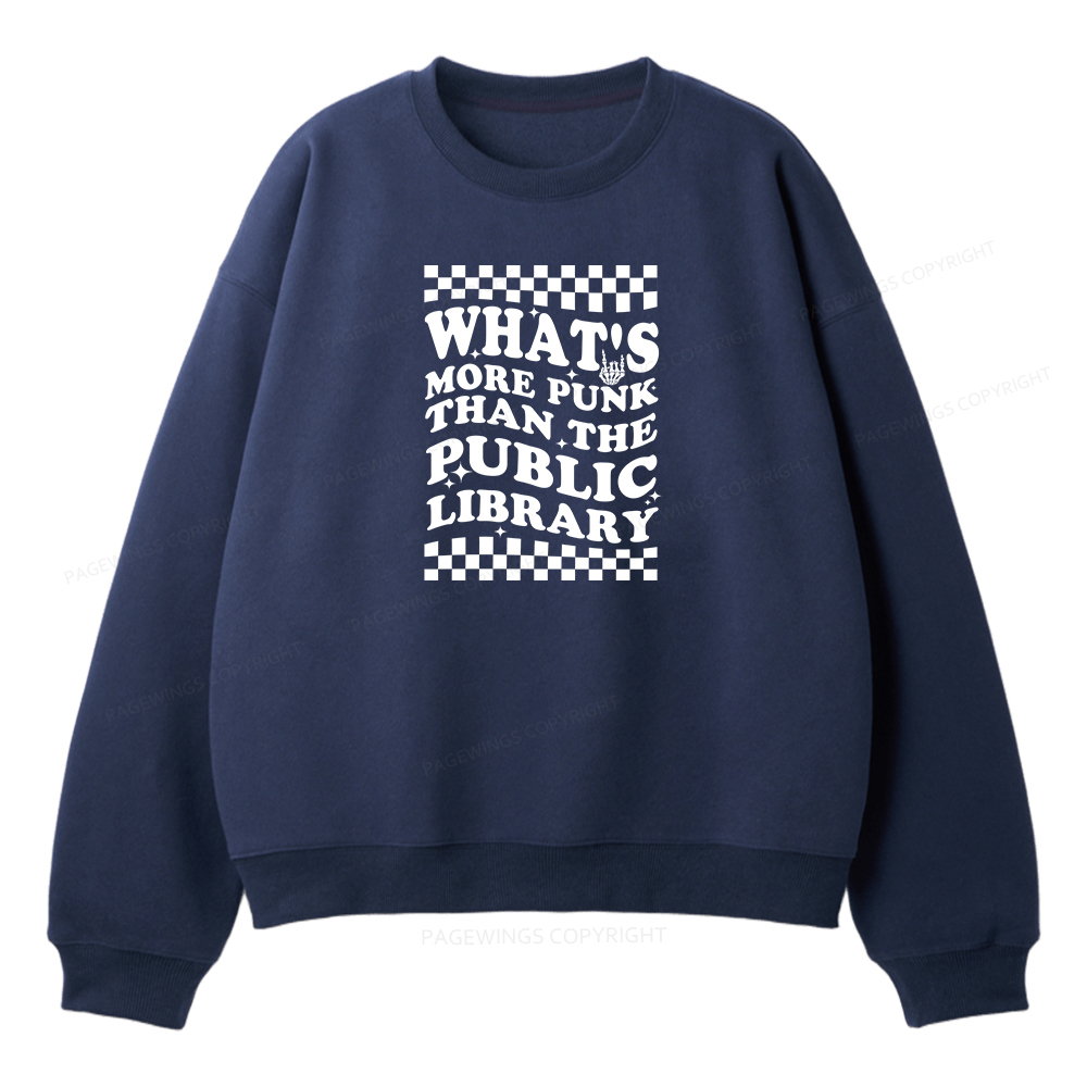 Pagewings Punk The Public Library Unisex Fleece Sweatshirt Set 