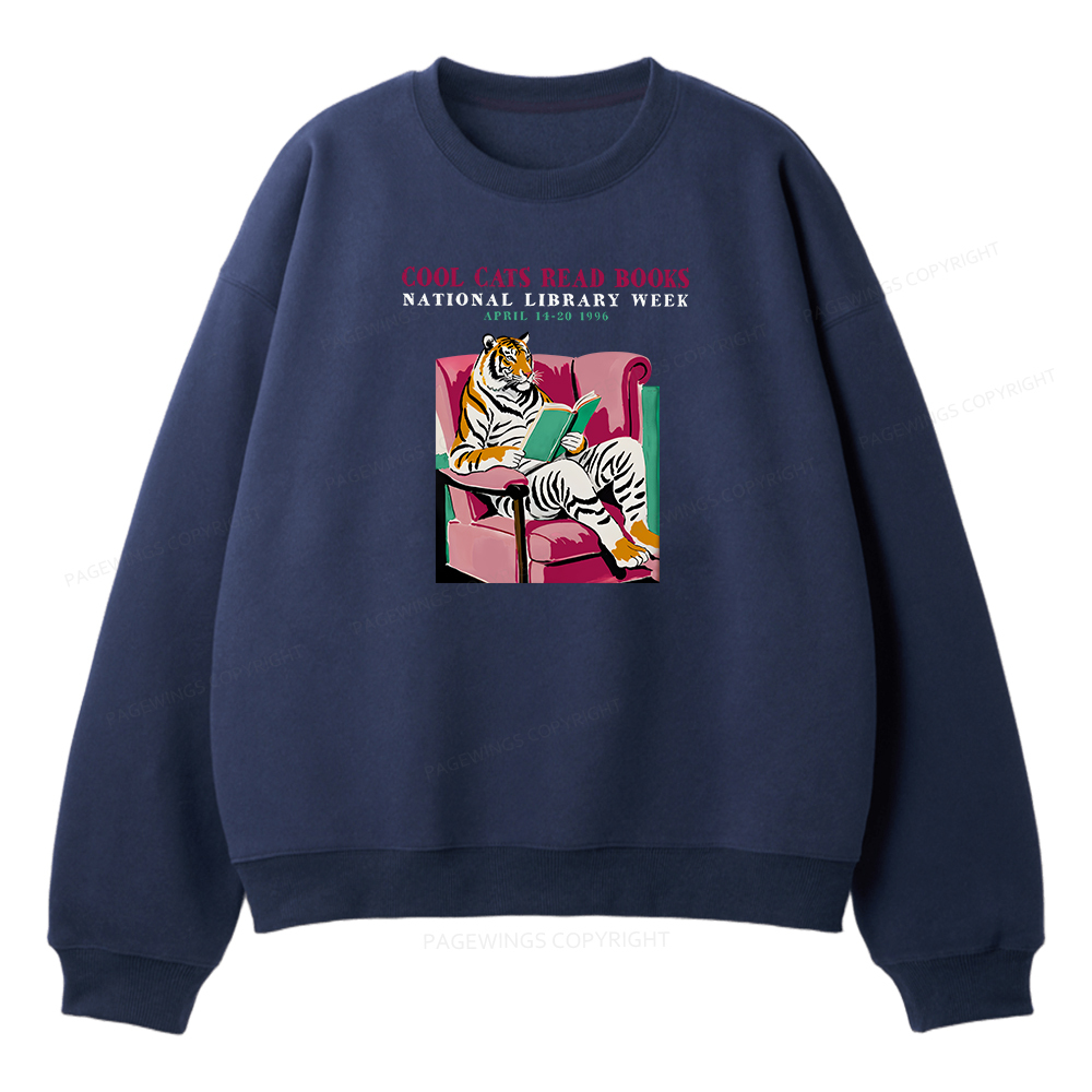Pagewings Library Week Poster 1996 Unisex Fleece Sweatshirt Set 
