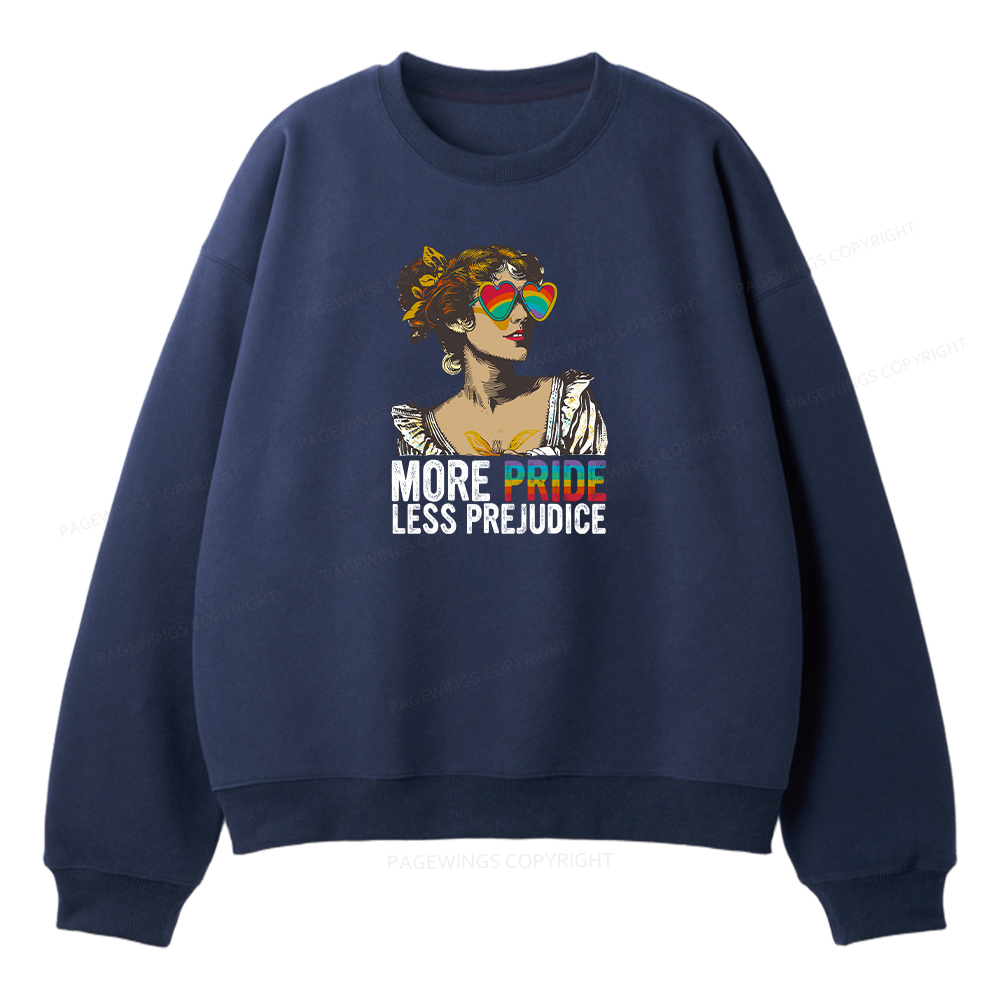 Pagewings More Pride Less Prejudice Unisex Fleece Sweatshirt Set 
