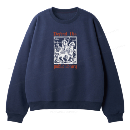 Pagewings Defend the Public Library Unisex Fleece Sweatshirt Set 