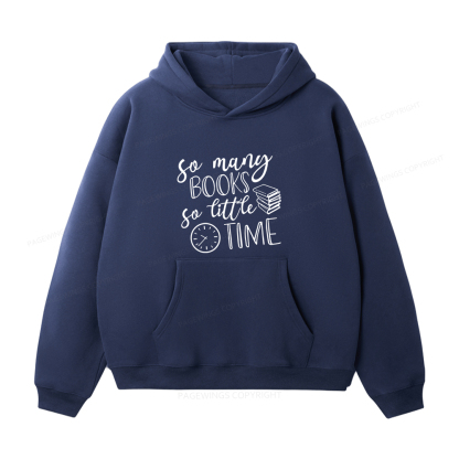 Pagewings So Many Books So Little Time Unisex Fleece Hoodie Set