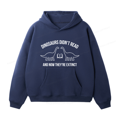 Pagewings Dinosaurs Didn't Read Unisex Fleece Hoodie Set