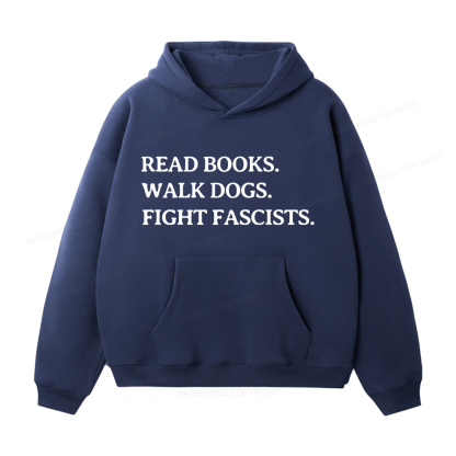 Pagewings Read Books Walk Dogs And Fight Unisex Fleece Hoodie Set